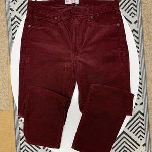 GAP Men's Deep Red Corduroy Trousers
